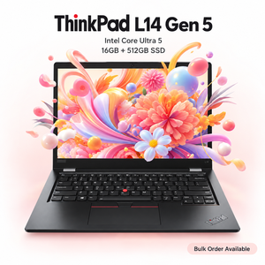 แล็ปท็อปธุรกิจ ThinkPad L14 Gen 5 Intel Core Ultra 5 125U แรม 16GB SSD 512GB หน้าจอ 14 นิ้ว WUXGA IPS ขายส่ง - Product Image 1