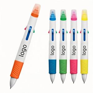 ปากกาไฮไลท์ 4 สี แบบออลอินวัน สำหรับโปรโมชั่น สกรีนโลโก้ได้ ปลอดสารพิษ เป็นมิตรกับสิ่งแวดล้อม เขียนได้สองด้าน เหมาะสำหรับของขวัญทางธุรกิจ - Product Image 1