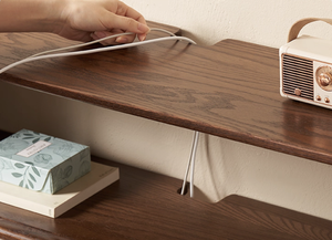 H7082 פשוט סלון מודרני מודרני עץ אלון קיר רכוב טלוויזיה לעמוד - Product Image 6