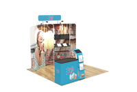 Support pliable en aluminium pour bannière de fond incurvée, idéal pour stand d'événement et promotion publicitaire, fabriqué par [Nom de la marque]