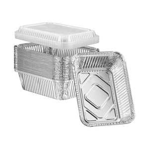 Bạc hình chữ nhật dùng một lần lá khay lò nhôm khay nhà máy tùy chỉnh bán buôn nhôm lá hộp đựng thức ăn - Product Image 5