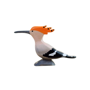 Juguete de madera tallada con forma de pájaro Hoopoe, decoración creativa de madera con forma de Hoopoe - Product Image 1