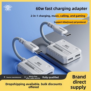 Puji GS1 <strong>Type</strong>-<strong>C</strong> <strong>Adapter</strong> for Tablets iPhone 15 iPad Pro Two-in-One with Audio Charging Output Brand New Short Circuit Protection - Product Image 5