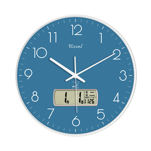 Modern Round ABS High Quality Plastic Multifunctional LCD Analog Scenic Electric Living Room Sports Wall <strong>Clock</strong> <strong>Large</strong> Display - Product Image 4