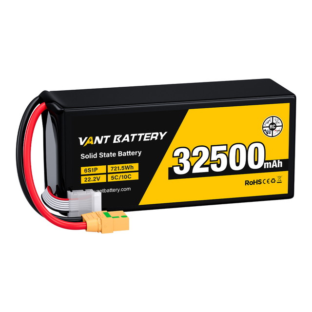 6S High energy density and safety, Semi Solid State lithium battery 22.2V 5C 10C Lipo Battery 32500mah for spacecraft and Drone