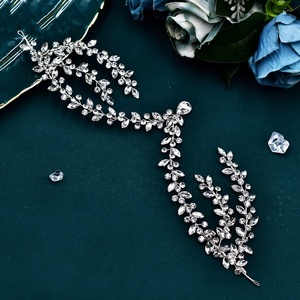 Crystal Bridal <strong>Headpieces</strong> for Brides Silver Wedding <strong>Hair</strong> Accessories Bride Headband Pearl <strong>Hair</strong> <strong>Vine</strong> <strong>Hair</strong> Accessories for Braids - Product Image 6