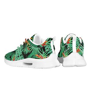 Venta directa de fábrica, <span class=keywords><strong>zapatillas</strong></span> de deporte, jungla Tropical <span class=keywords><strong>hawaiana</strong></span>, diseño de hoja de palma, plataforma, zapatos con cordones, logotipo personalizado, zapatos de entrenamiento calientes - Product Image 3