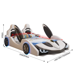 Set <span class=keywords><strong>Letto</strong></span> per Bambini in Pelle di Lusso, Arredamento Camera da <span class=keywords><strong>Letto</strong></span>, <span class=keywords><strong>Letto</strong></span> a Forma di Auto <span class=keywords><strong>Blu</strong></span> Morbido, <span class=keywords><strong>Letto</strong></span> per Bambini di Design di Alta Gamma - Product Image 6