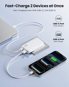 <span class=keywords><strong>Chargeur</strong></span> mural ultra fin pliable HNT 65W PD+QC+PPS à double port, charge rapide pour <span class=keywords><strong>iPhone</strong></span>, <span class=keywords><strong>chargeur</strong></span> d'ordinateur portable - Product Image 3