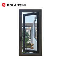 Ventana Abatible de Diseño Europeo Rolansini, Fácil Instalación, Marco de Aluminio con Rotura de Puente Térmico, Apertura Exterior