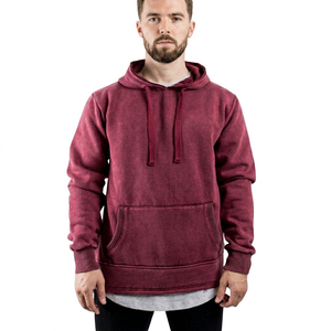Sweat à capuche pour homme de haute qualité, personnalisé, effet délavé, 100% coton molletonné, pull-over, hiver, brodé et perlé - Product Image 1