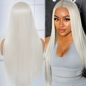 Le parrucche anteriori in pizzo trasparente 13*4 13*6 di colore bianco personalizzato HD 100% capelli umani possono <span class=keywords><strong>essere</strong></span> tinte con parrucche colorate capelli umani - Product Image 1