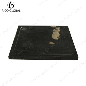 Bacs de douche en granit noir massif et acrylique, design moderne fait main, gravure personnalisée, étanche, OEM BST-019A-ABBL Malaisie - Product Image 3