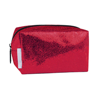 Promotionnel Mode Zipper Iridescent Glitter Petit Luxe Noir Cosmétique Pochette Sac Logo Portable Mini Rouge À Lèvres Puouch pour Enfants