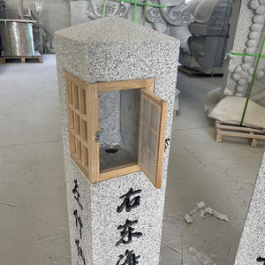 Lanternes de sculpture sur pierre de granit de jardin de style japonais ornements <span class=keywords><strong>Michi</strong></span> Shi Rube Guide Pagode lumière solaire à vendre - Product Image 4