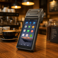 Terminal POS Android 16 GOODCOM Portabel 6 Inci dengan Printer Thermal Terintegrasi untuk Pencetakan Pesanan dan Struk Restoran