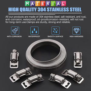 JINKUN Abrazadera de Correa <span class=keywords><strong>Berserk</strong></span> de Acero Inoxidable 304, Rollo de 15 Metros para Fijación de Tuberías Industriales - Product Image 2