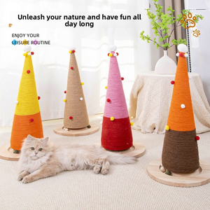 Tiragraffi per Gatti in Sisal Durevole, Cono per Unghie, Giocattolo per l'Auto-Divertimento, Resistente ai Graffi, Stile Carino, Albero di Natale Invernale - Product Image 2