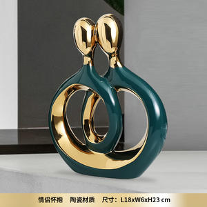 ตู้วางทีวีห้องนอนงานแต่งงานของตกแต่งบ้านห้องนั่งเล่นรูปปั้นคู่รูปปั้นศิลปะการกอดเครื่องประดับเซรามิก - Product Image 6