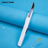 Couteau à découper multifonctionnel pour papier de bureau, 9 mm, angle de 30 degrés, auto-verrouillant, à poussoir rotatif, couteau extensible de haute qualité