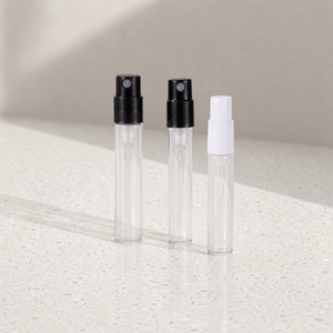 Empty Refillable Mini Glass Spray <b>Bottle</b> with Black White Pump 2ml 3ml <b>5ml</b> Portable <b>Perfume</b> Tester Vial Wholesale - Product Image 1