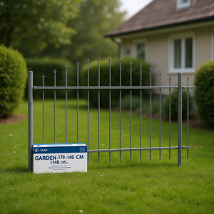 Clôture de jardin Icml 170 x 140 cm en acier thermolaqué avec plaque décorative - Product Image 2