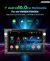 Erisin ES6509VB - Sistema Multimedia para Automóvil con Android 16.0, GPS, CarPlay, Radio para VW POLO, BORA, SHARAN, PASSAT, Amplificador, OBD2