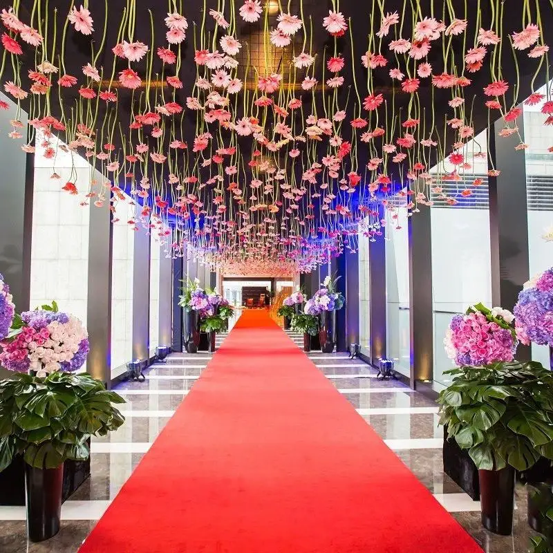 Vendite calde Decorative ufficio Hotel salotto corridoio ispessito tappeto rosso tappeto espositivo per eventi