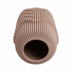 Vaso in porcellana scanalato arrotondato, moderno vaso in gres per fiori, per soggiorno, camera da letto, tavolo, ufficio, decorazione - Product Image 6