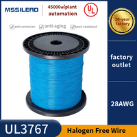 Spot gros UL3767 fil électrique 28AWG sans halogène XLPE fil cuivre étamé 105 degrés batterie borne fil de plomb