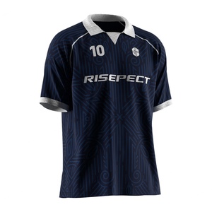 Maillot de football d'équipe avec col polo en V, tissu respirant et à séchage rapide pour les séances d'entraînement et les matchs décontractés - Product Image 5