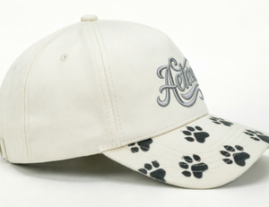 Gorra de Béisbol de Algodón Personalizable con Bordado 3D, Estampado de Huellas de Animales en el Borde, Unisex, con Correa Ajustable - Product Image 3