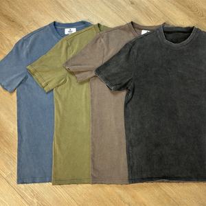 เสื้อยืดทรงบ็อกซี่ ยี่ห้อ Topshow Streetwear คุณภาพสูง ผ้าคอตตอนหนานุ่ม สไตล์ดิสเทรส  แบบเรียบๆ ไม่มีลาย  ฟอกสีแบบ Acid Wash  รับสกรีนลายตามสั่ง - Product Image 2