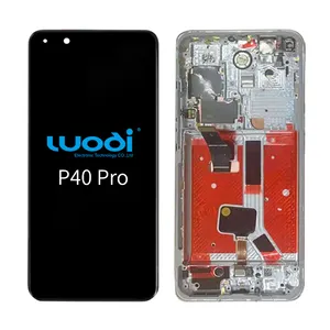 6.58 ''Huawei P40 ProLCDディスプレイスクリーンタッチパネルデジタイザー用オリジナルOLED P 40 Pro NX9 N04 AN00 TN00フレーム付き