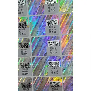 Anti Counterfeit Watermark Certificate Hologram Label Authenticity 3d Customized Vinyl Nfc Qr Code Security Hologram Sticker