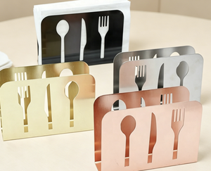Tragbarer Moderner Metall-Serviettenhalter Freistehender Tissue-Spender für die Küche - Product Image 1