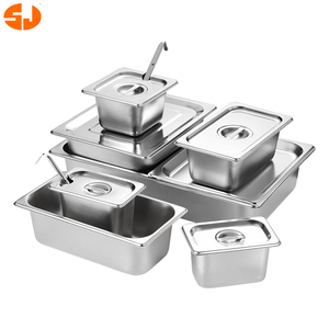 Düşük adedi paslanmaz çelik SS201 Gn Pan amerikan tarzı 1/1 1/2 1/3 tüm boyut gıda konteyner Pan büfe Gastronorm Gn Pan - Product Image 3