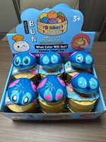 SA Glitter Squishy Bun Toy with Steamer Case Blind Pack Cute Squeeze Toy for Birthday Holiday Gifts and Party Supplies