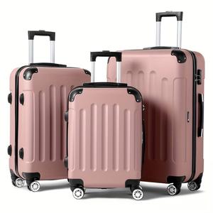 Ensemble de 3 pièces de bagages à roulettes en ABS avec logo personnalisé en gros d'usine valise d'affaires antivol pour le voyage <span class=keywords><strong>des</strong></span> garçons échantillon gratuit - Product Image 2