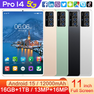 Tablet Pro 14 da 11 pollici MTK Octa Core Android 15, 16GB+1TB, 108MP, 8000mAh, 5G Dual SIM+TF, Multilingue Globale, Carbon - Product Image 6