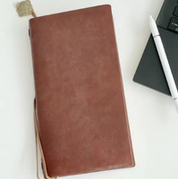 Carnet de notes vintage en cuir, carnet de comptes portable, carnet en papier kraft, livre de vœux de mariage personnalisable, vente en gros