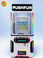 Machine à prix amusante à pousser, jeu à monnayeur avec LED pour parc d'attractions