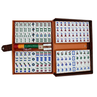 Vente en gros de jeux de mahjong classiques anglais/américains de luxe avec jetons en acrylique/résine, dés et jetons - Marque XINXING pour 4 joueurs
