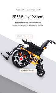 Potente silla de ruedas eléctrica motorizada, neumático delantero grande y ancho, excelente capacidad de cruce de obstáculos, equipo de rehabilitación plegable - Product Image 3