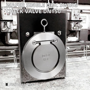 DN100 valvola di ritegno a battente singola porta tipo manuale/Wafer per acqua per applicazioni di alimentazione manuale - Product Image 3