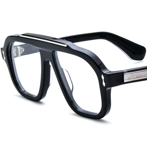 プレミアム高級アセテートメガネレディース新デザインパイロット眼鏡フレーム男性厚手眼鏡 - Product Image 1