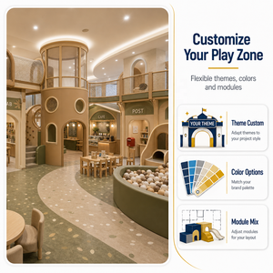 Attrezzature Commerciali per Parchi Giochi al Coperto: Mini Città Morbida con Caffetteria, Clinica e Supermercato per Bambini (FEC) - Product Image 5