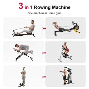 3 في 1 قابلة للطي مدرب رياضي منزلي قابل للفصل من خلال جهاز التجديف لتدريب قوة الجسم الأساسية بسعر الجملة - Product Image 5