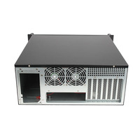 Casing Server Rak Mount 4U Harga Terendah dengan 8 Tray HDD, Chassis Komputer Rakmount Industri Kedalaman Pendek 450mm
