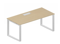 Bureau d'ordinateur LUTEMA |   48 pouces |   Chêne |   Bureau à domicile |   Structure en acier |   Revêtement en poudre |   Gestion des câbles |   Montage facile